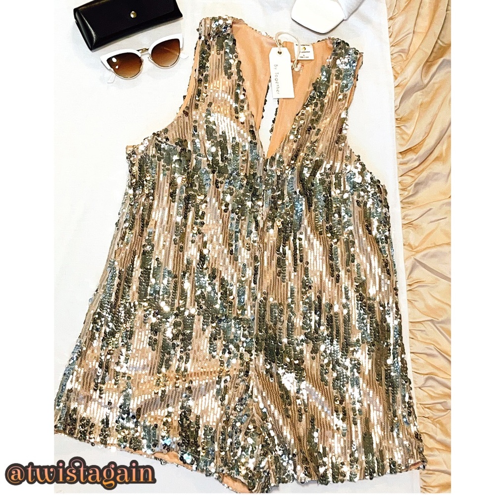 By Together Bedazzled Sleeveless Romper